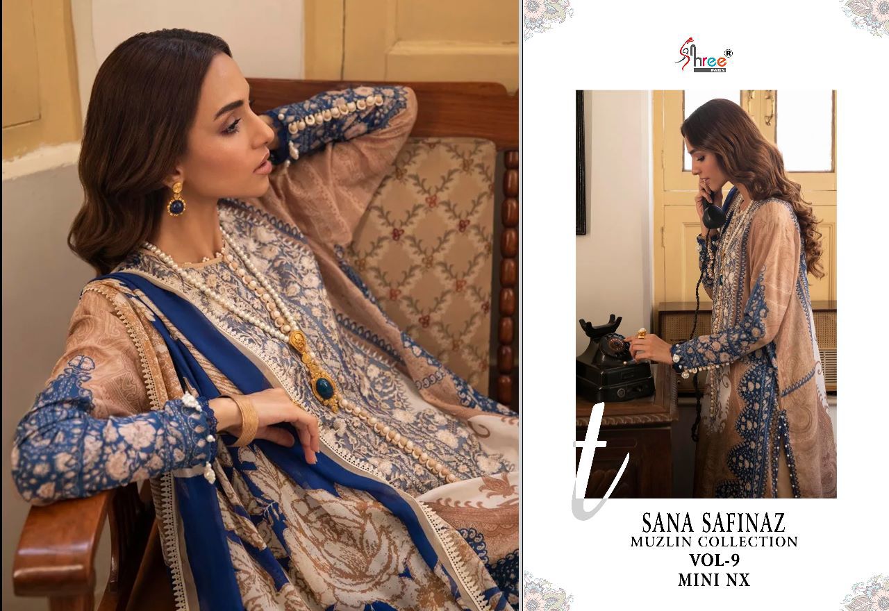 Shree Sana Safinaz Muzlin 9 Mini Nx Wholesale Pakistani Salwar Suits Catalog

